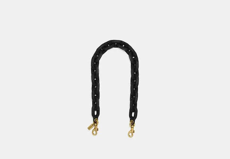 Leather Covered Short Chain Strap