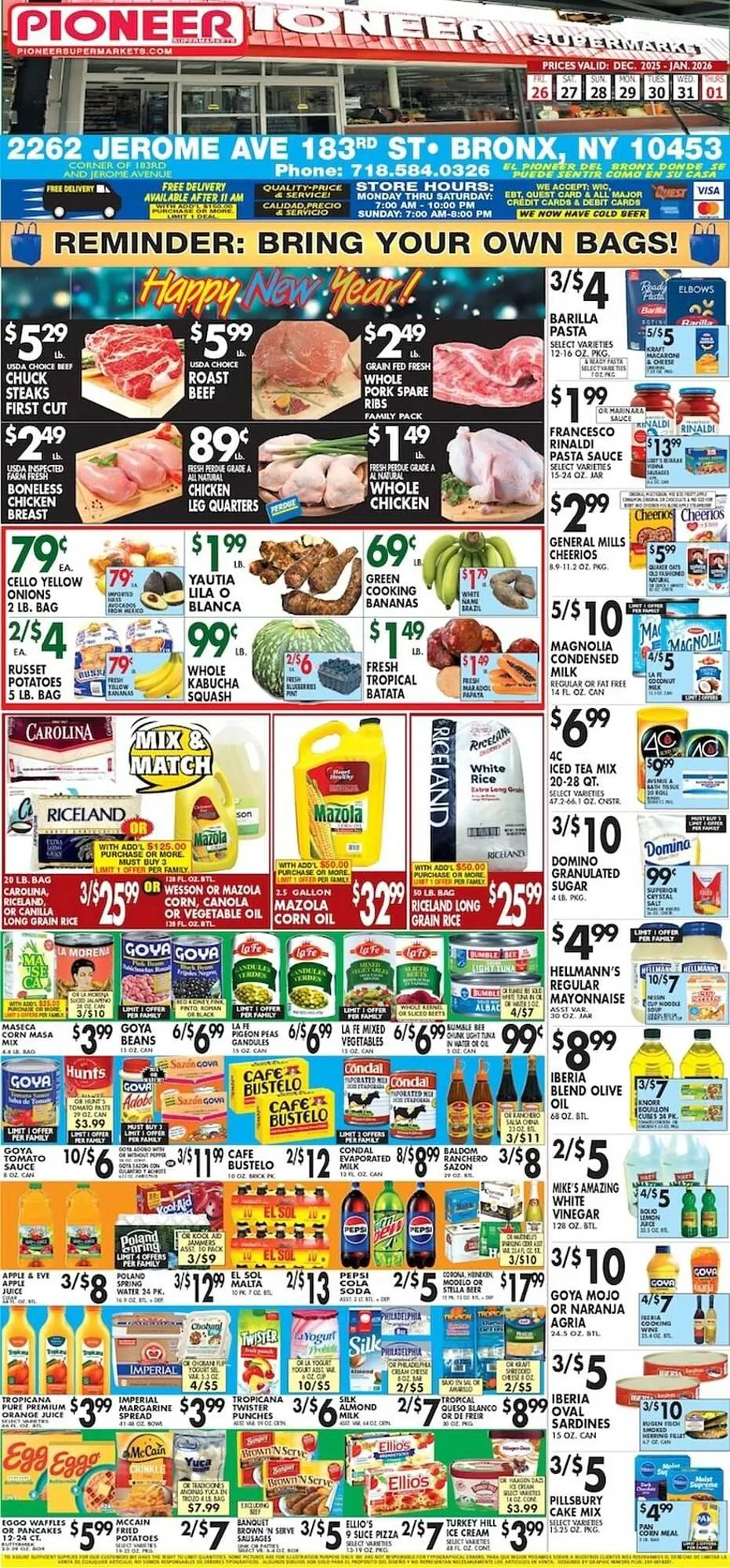 Weekly ad Pioneer Supermarkets weekly ad from December 26 to January 1 2026 - Page 1