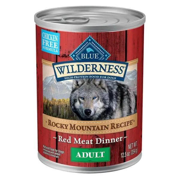 Wilderness Rocky Mountain Recipe Red Meat Adult Wet Dog Food, 12.5 oz, High Protein