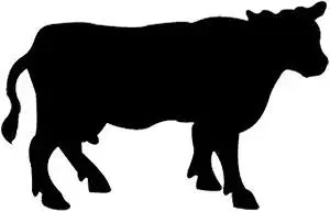 Woodcraft Project Paper Plan To Build Large Cow Shadow - Material Not Included