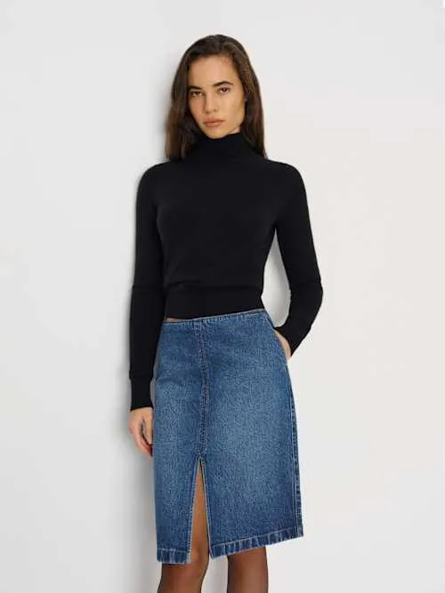 Misty Stretch Mid Rise Skirt