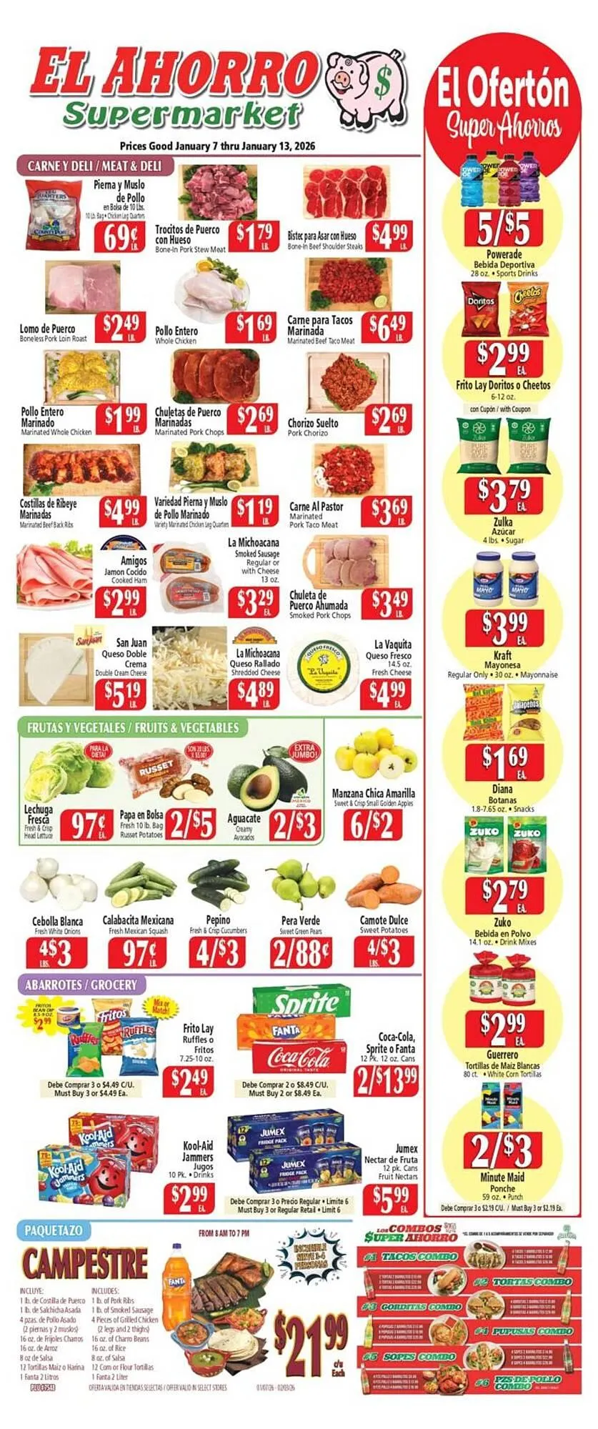 Weekly ad El Ahorro weekly ad from January 7 to January 13 2026 - Page 1