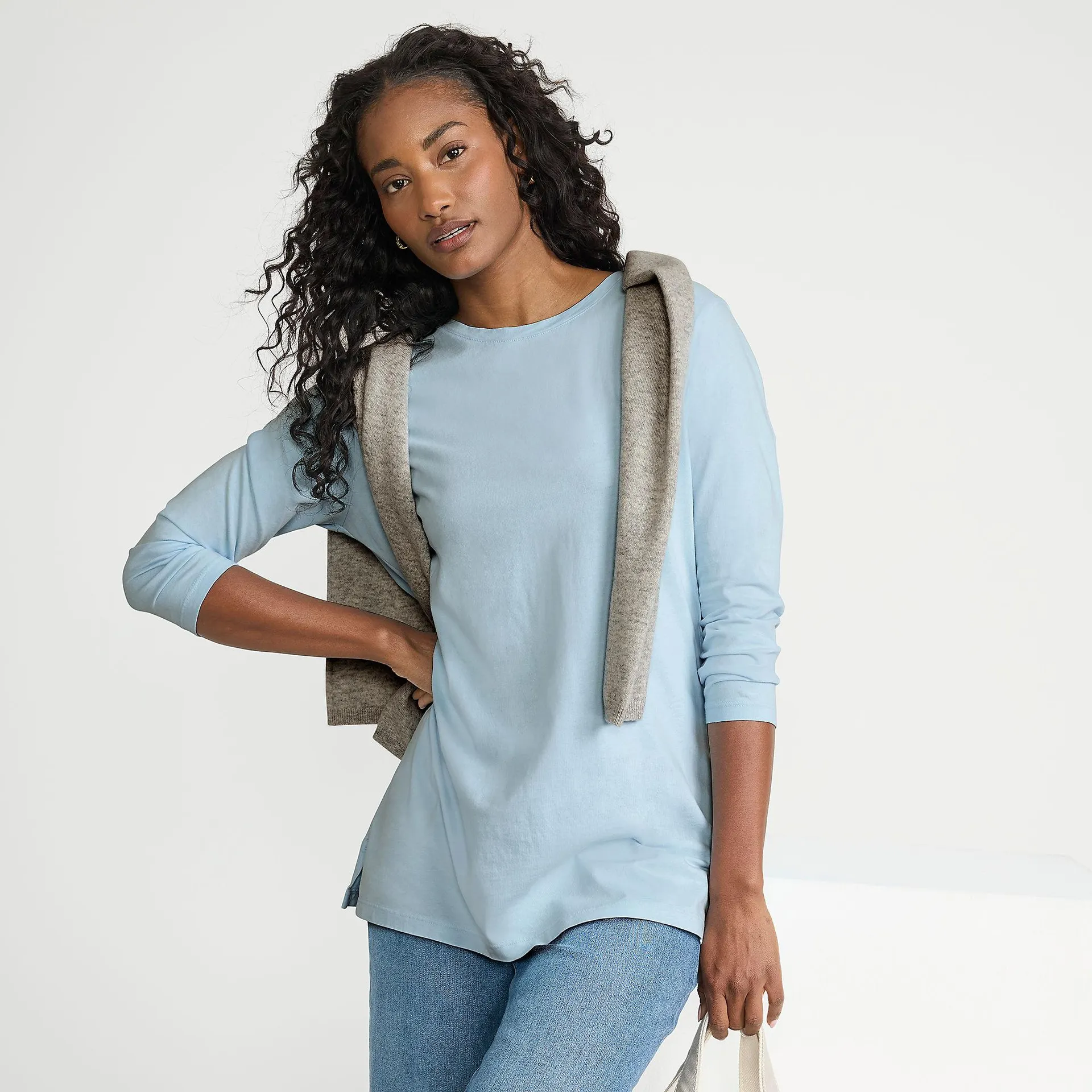 Women's 3/4 Sleeve Cotton Supima Tunic