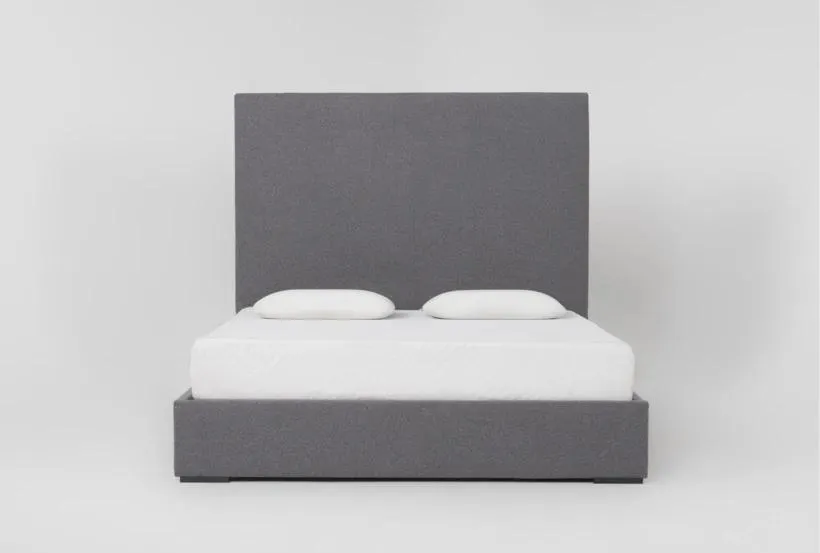 Vera Dream Grey Non Tufted 68"H Queen Upholstered Platform Bed