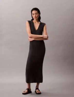 Knit Sleeveless Midi Dress
