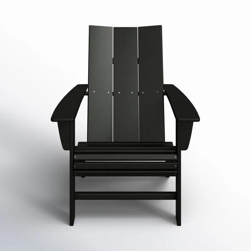 Black Modern Curveback Adirondack Chair