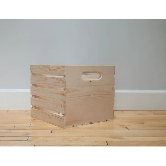 Style Selections ( 12.5-in W x 11.5-in H x 12.5-in D ) Natural Wood Stackable Bin