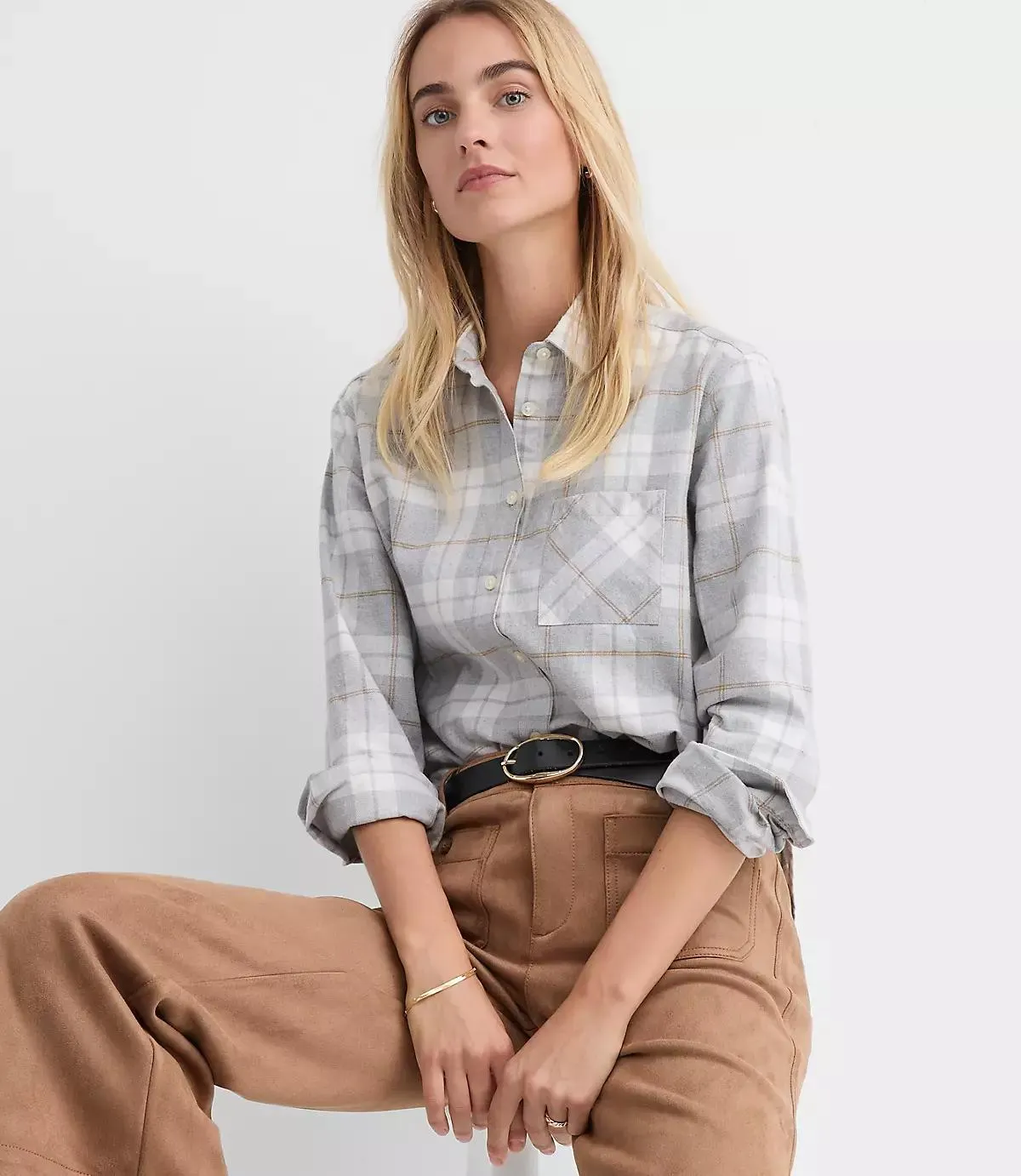 Plaid Flannel Everyday Relaxed Pocket Shirt