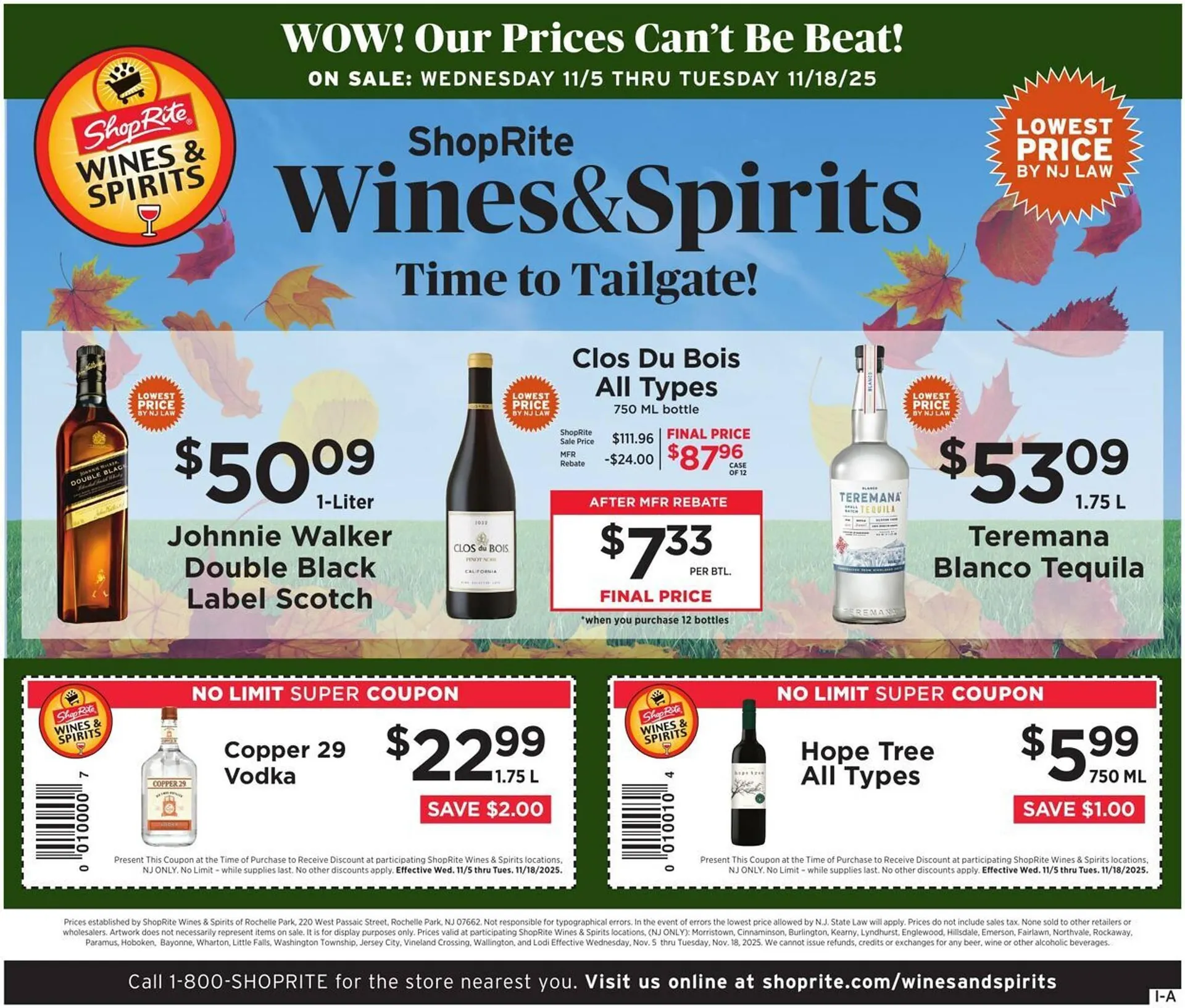 Weekly ad ShopRite flyer from November 5 to November 18 2025 - Page 1