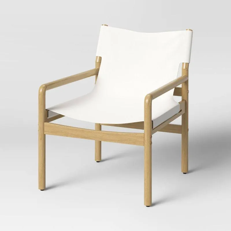 Northlake Dowel Frame Sling Accent Chair Canvas Cream - Threshold™