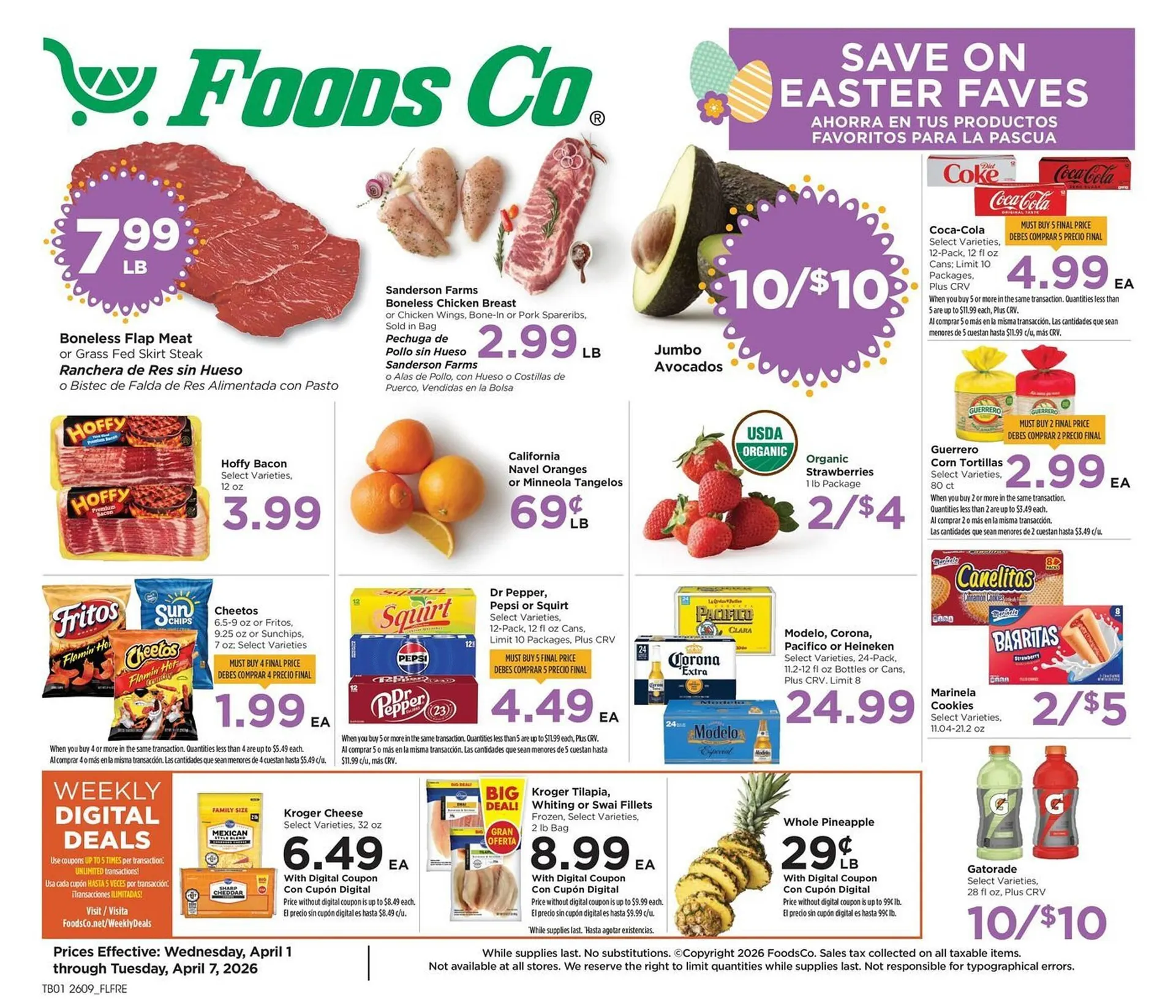 Weekly ad Foods Co weekly ad from April 1 to April 7 2026 - Page 1