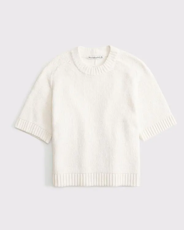 The A&F Madeline Textural Crew Sweater Tee