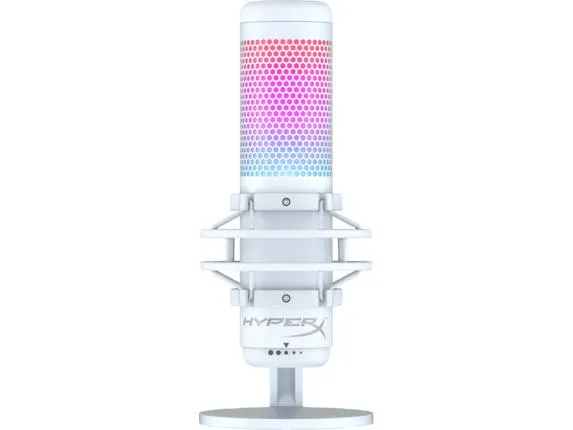 HyperX QuadCast S - USB Microphone (White-Grey) - RGB Lighting