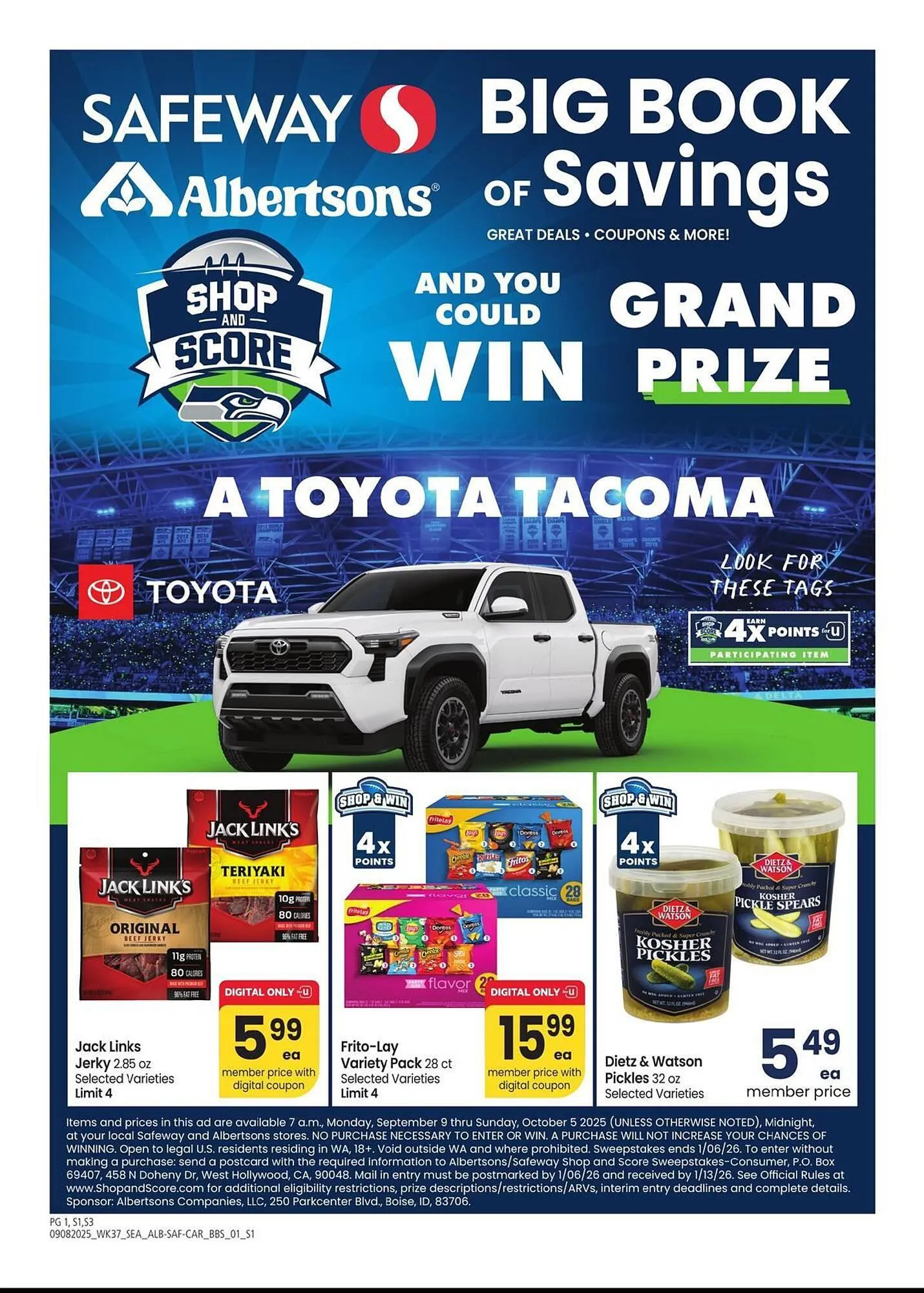Weekly ad Albertsons weekly ad from September 9 to October 5 2025 - Page 1