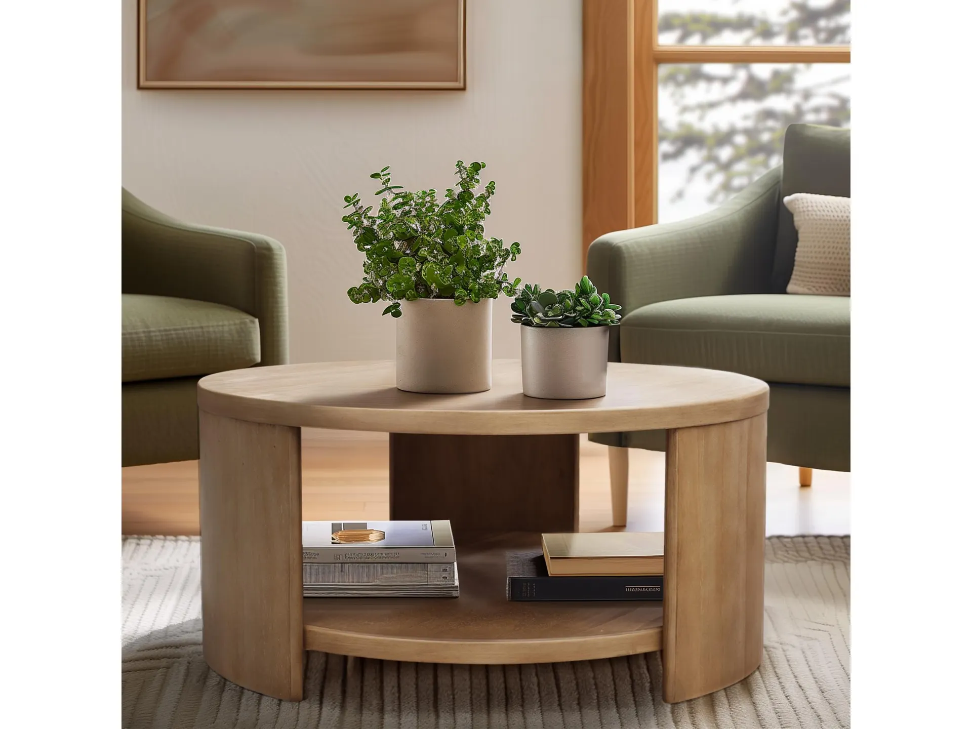INK+IVY Skye Coffee Table with Shelf