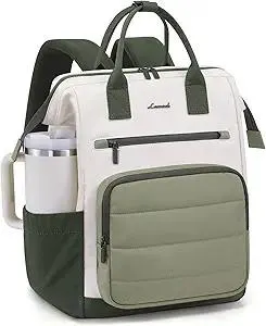 LOVEVOOK Puffer Laptop Backpack for Women, 15.6 Inch Work Backpack purse for Nurse Teacher, College Back to School Bookbag for Teen Girls, Personal Item Travel Bag Computer Daypack for Daily Commute