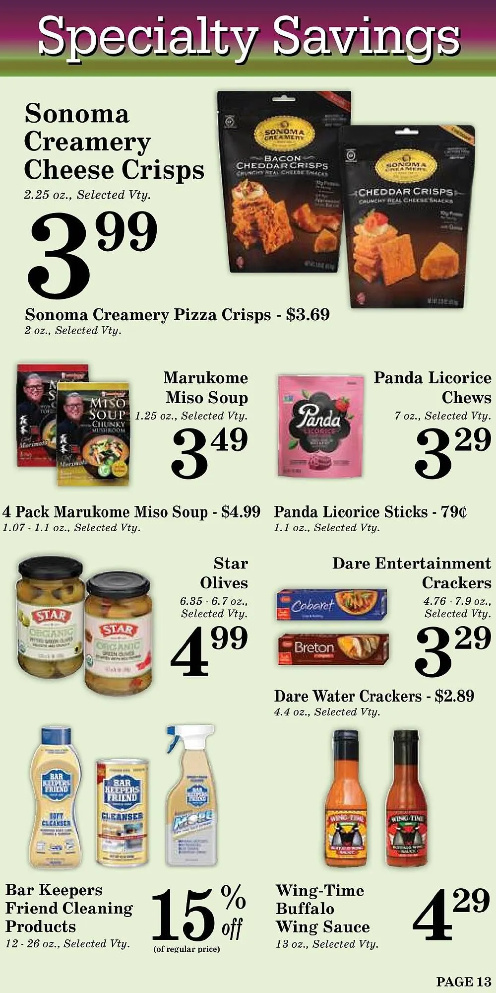 Weekly promotion Harvest Foods weekly ad spanning from September 3 to September 30 2025 - Page 14 for Catalogue 365