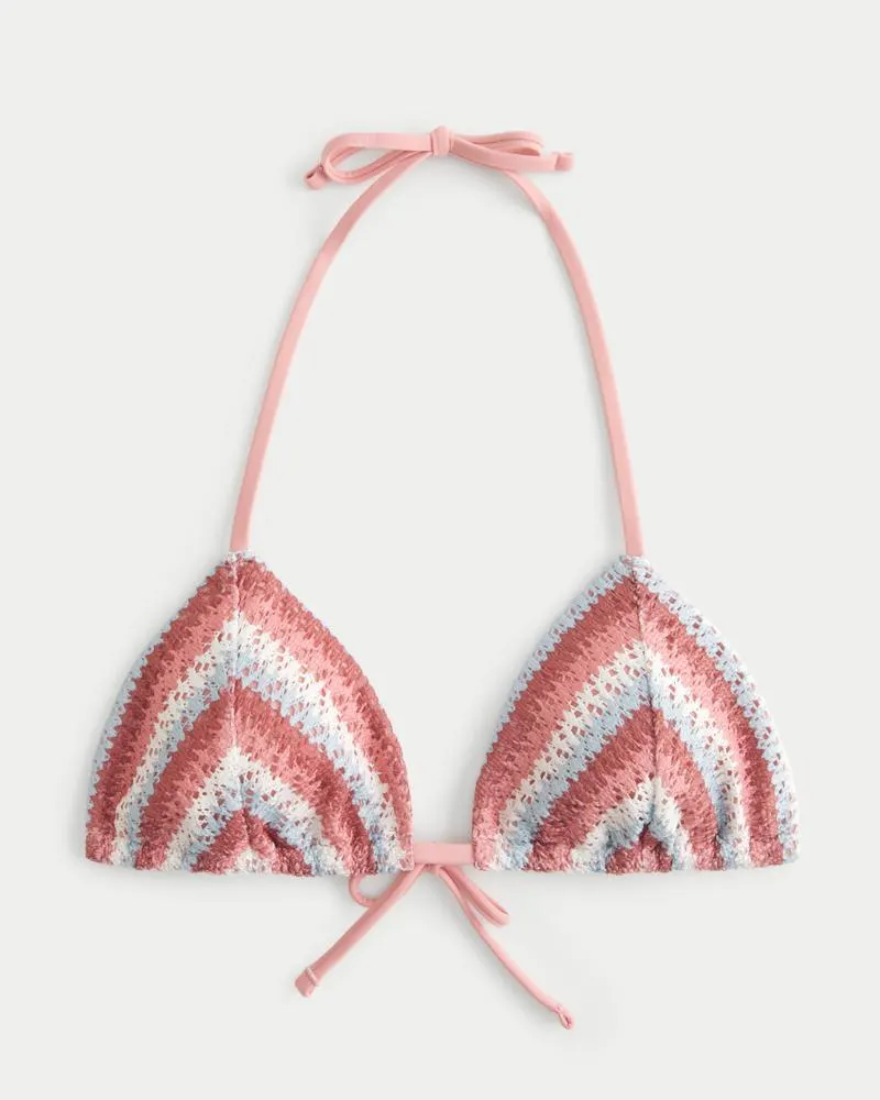 Crochet-Style Triangle Bikini Top
