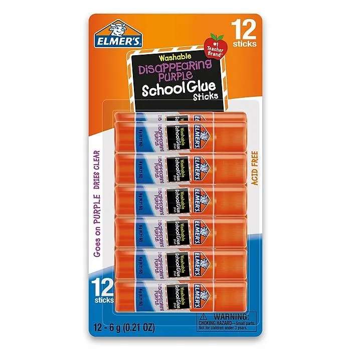 Elmer's Disappearing Washable Glue Sticks,