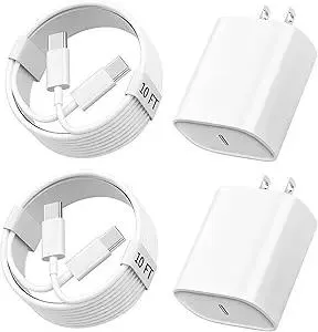 iPhone 16 15 Charger Fast Charging, 10 FT Long USB C Charger Cord with 20W Type C Phone Fast Charging Block for iPhone 16/16 Pro/16 Pro max/16 Plus, iPhone 15/15 pro/15 pro max/15 Plus,iPad,Android