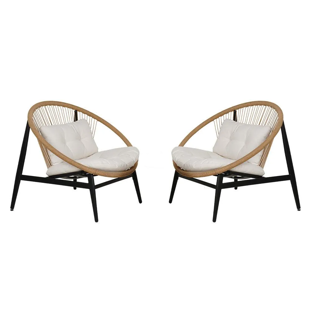 Blair Patio Chair with Cushions (Set of 2)