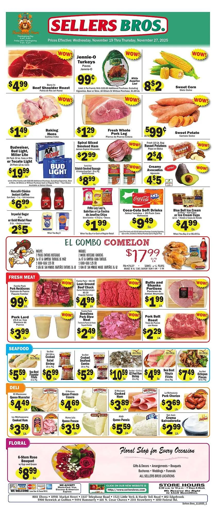 Weekly ad Sellers Bros weekly ad from November 19 to November 27 2025 - Page 1