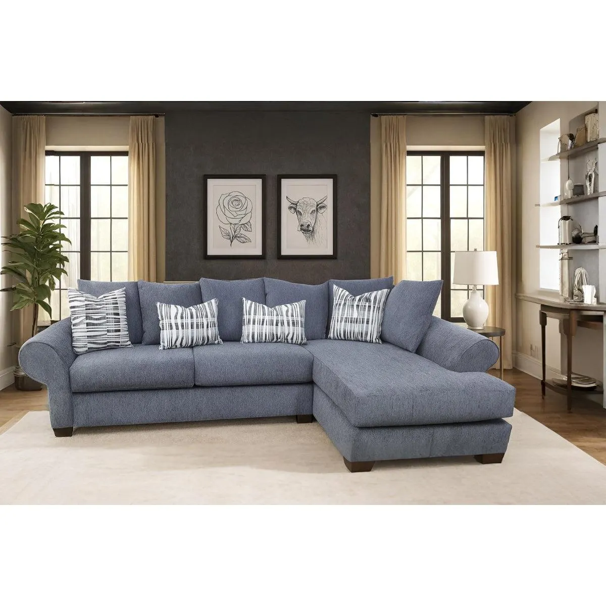 Montpellier Sofa by Arelys Furniture - Blue