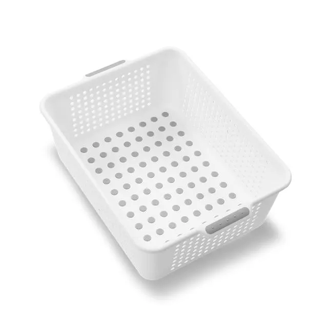 Style Selections ( 10.8-in W x 5.1-in H x 14.8-in D ) White Plastic Basket