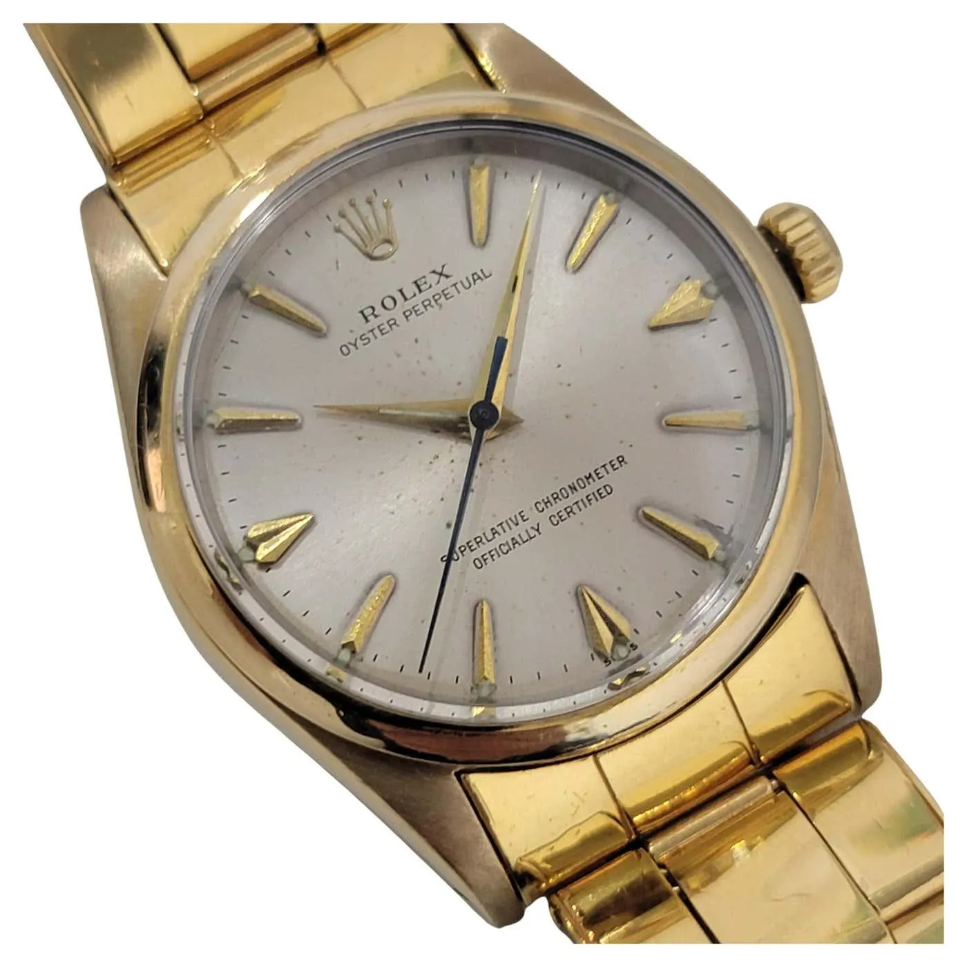 Mens Rolex Ref 1014 Oyster Perpetual Gold Capped Automatic w Paper 1960s RA236