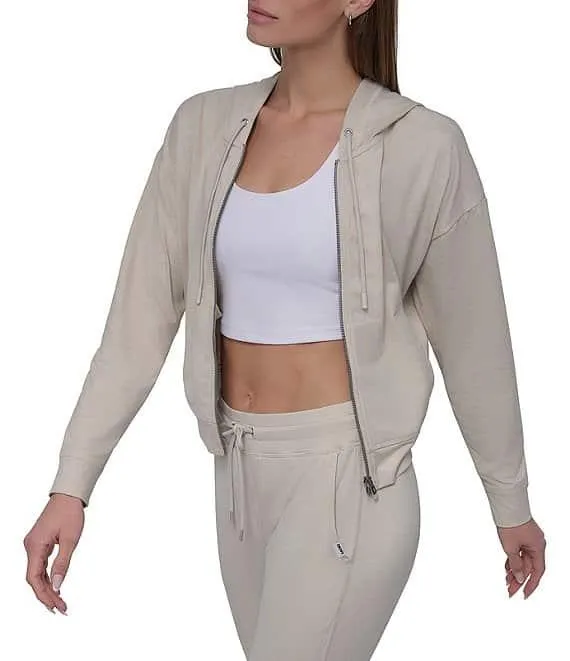 DKNY Sport by Donna Karan Coordinating Spacedye Full Zip Long Sleeve Hoodie