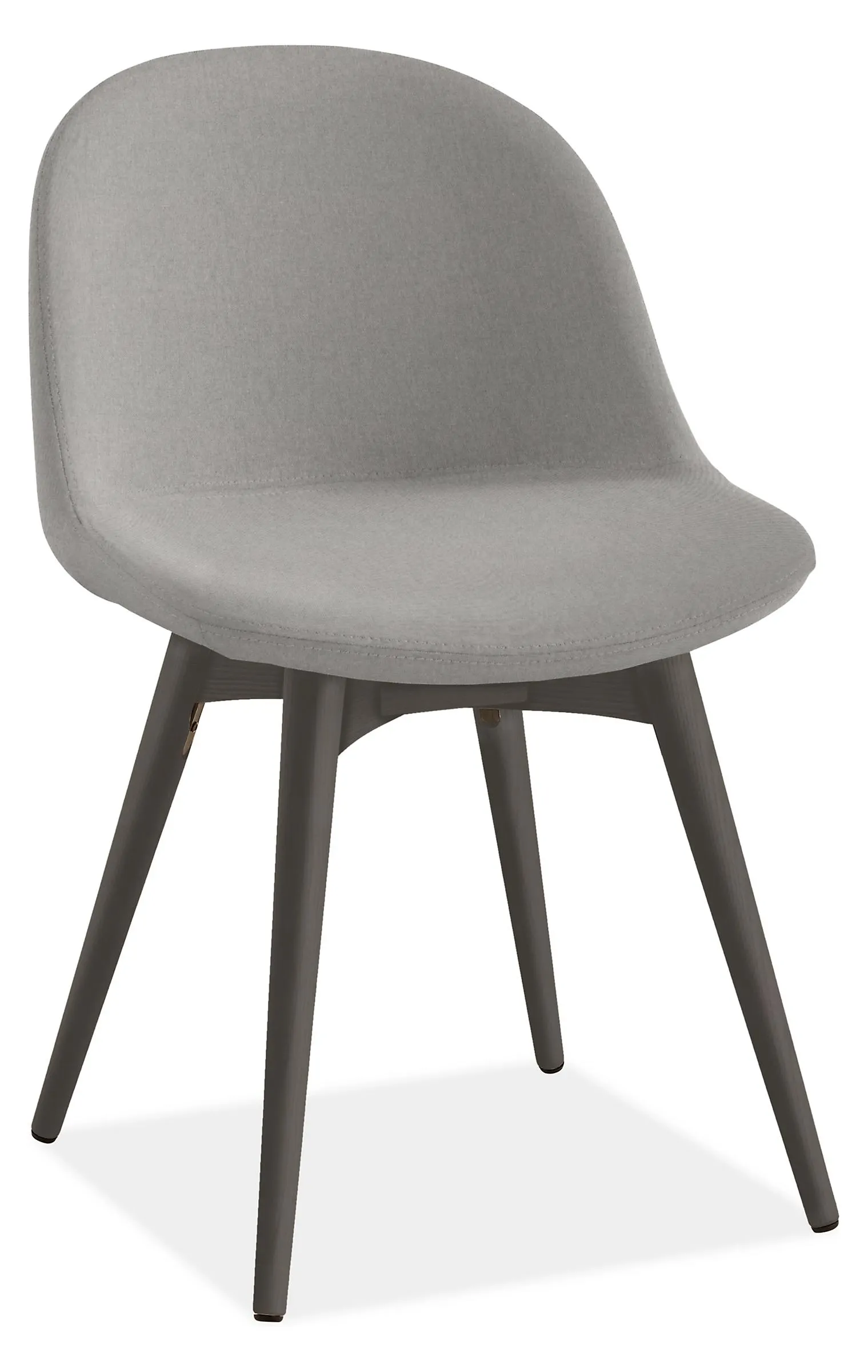 Bernard Dining Chair in Creel Cement Fabric with Ebony Wood Legs