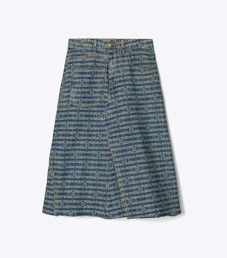 DECONSTRUCTED DENIM SKIRT