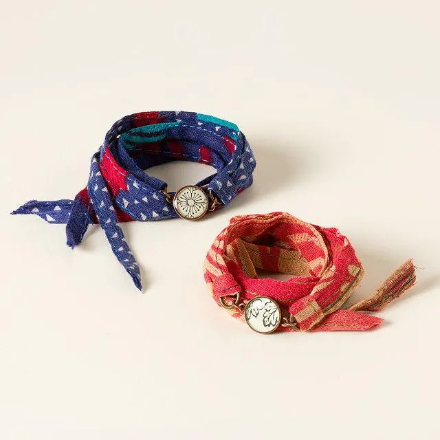 Repurposed Sari Wrap Bracelet