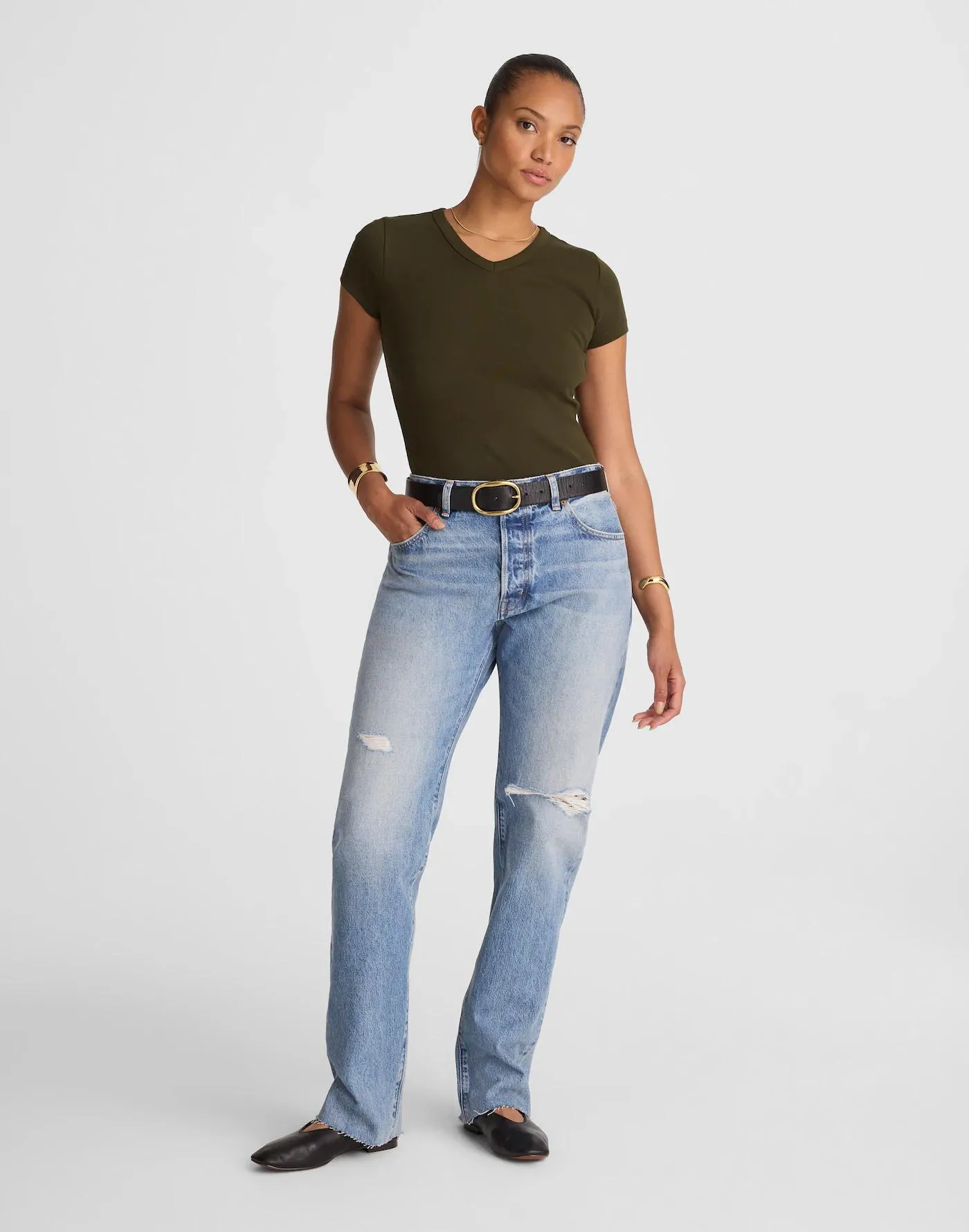 The Curvy Dean Easy Straight Jean
