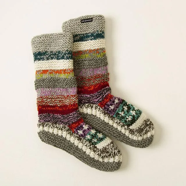Rainbow Slipper Socks