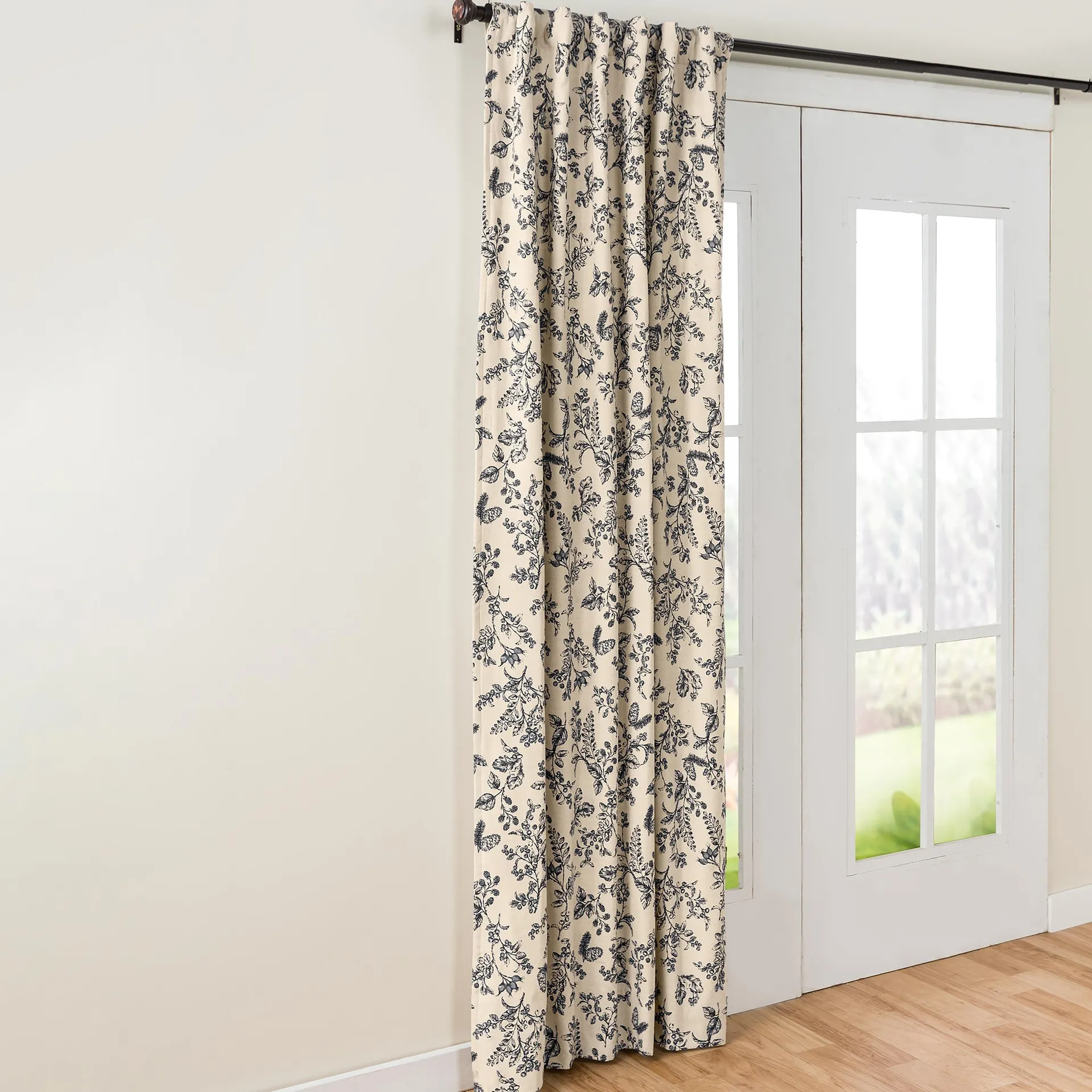 Botanical Toile Insulated Double-Lined Panel, 42"W x 96"L