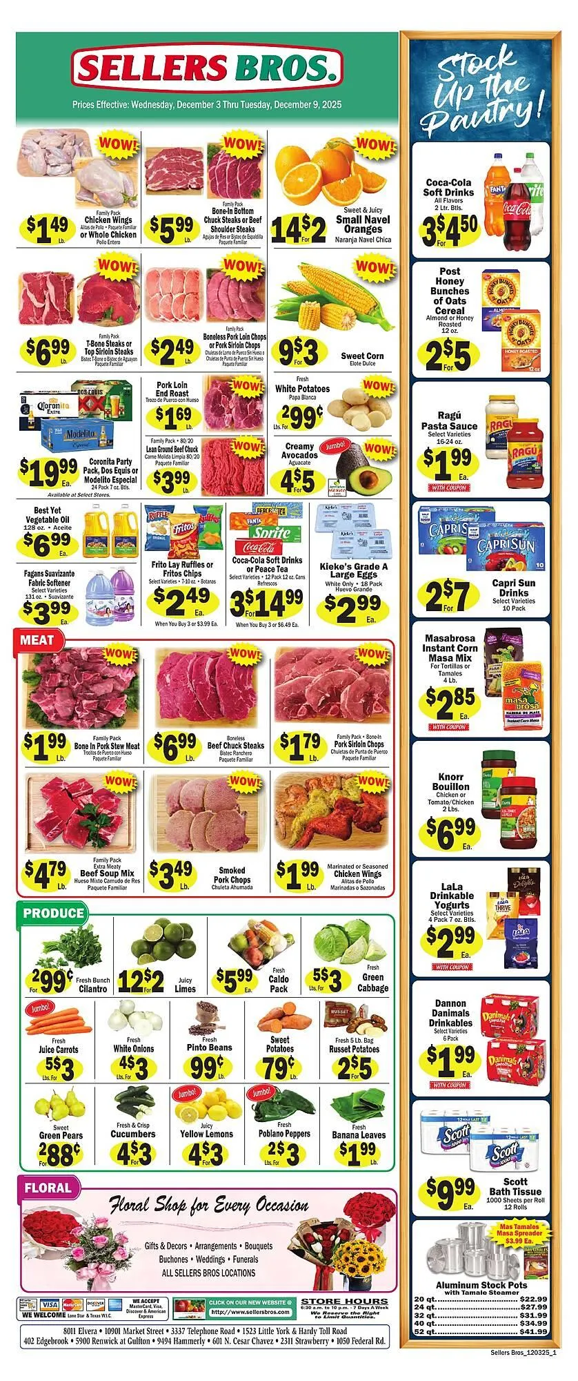 Weekly ad Sellers Bros weekly ad from December 3 to December 9 2025 - Page 1