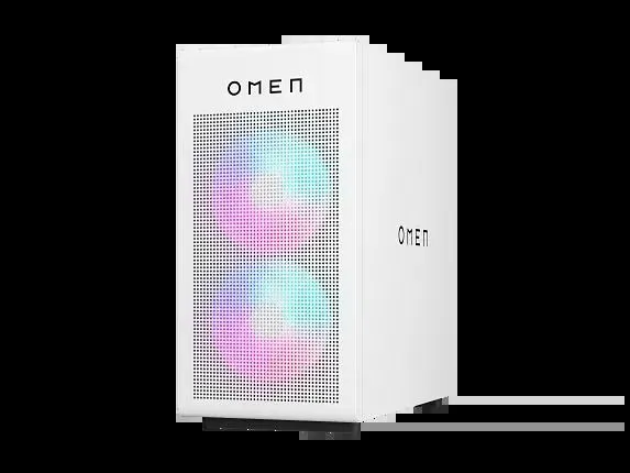 OMEN 35L Gaming Desktop GT16-0077m PC, Windows 11 Home, AMD Ryzen™ 5, 32GB RAM, 512GB SSD, NVIDIA® GeForce RTX™ 4070 SUPER, Ceramic white