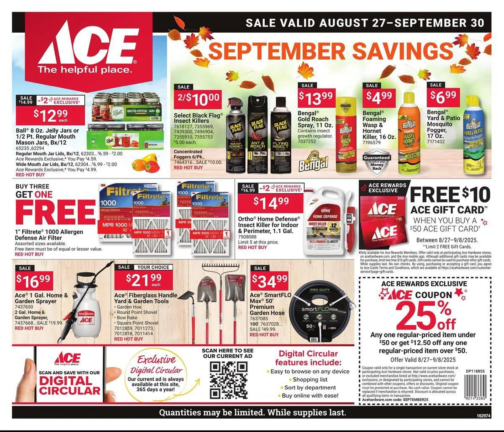 Weekly ad Ace Hardware Weekly Ad from August 27 to September 30 2025 - Page 1