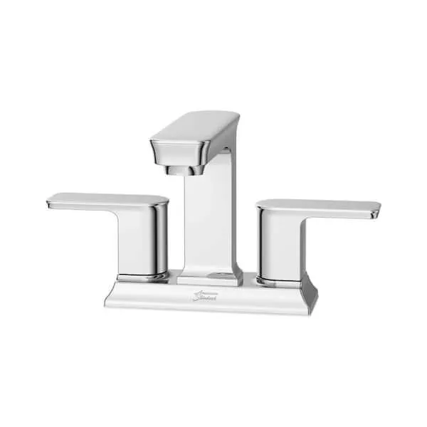 Forsey 4 in. Centerset 2-Handle Bathroom Faucet with Easy Install Push Drain in Polished Chrome