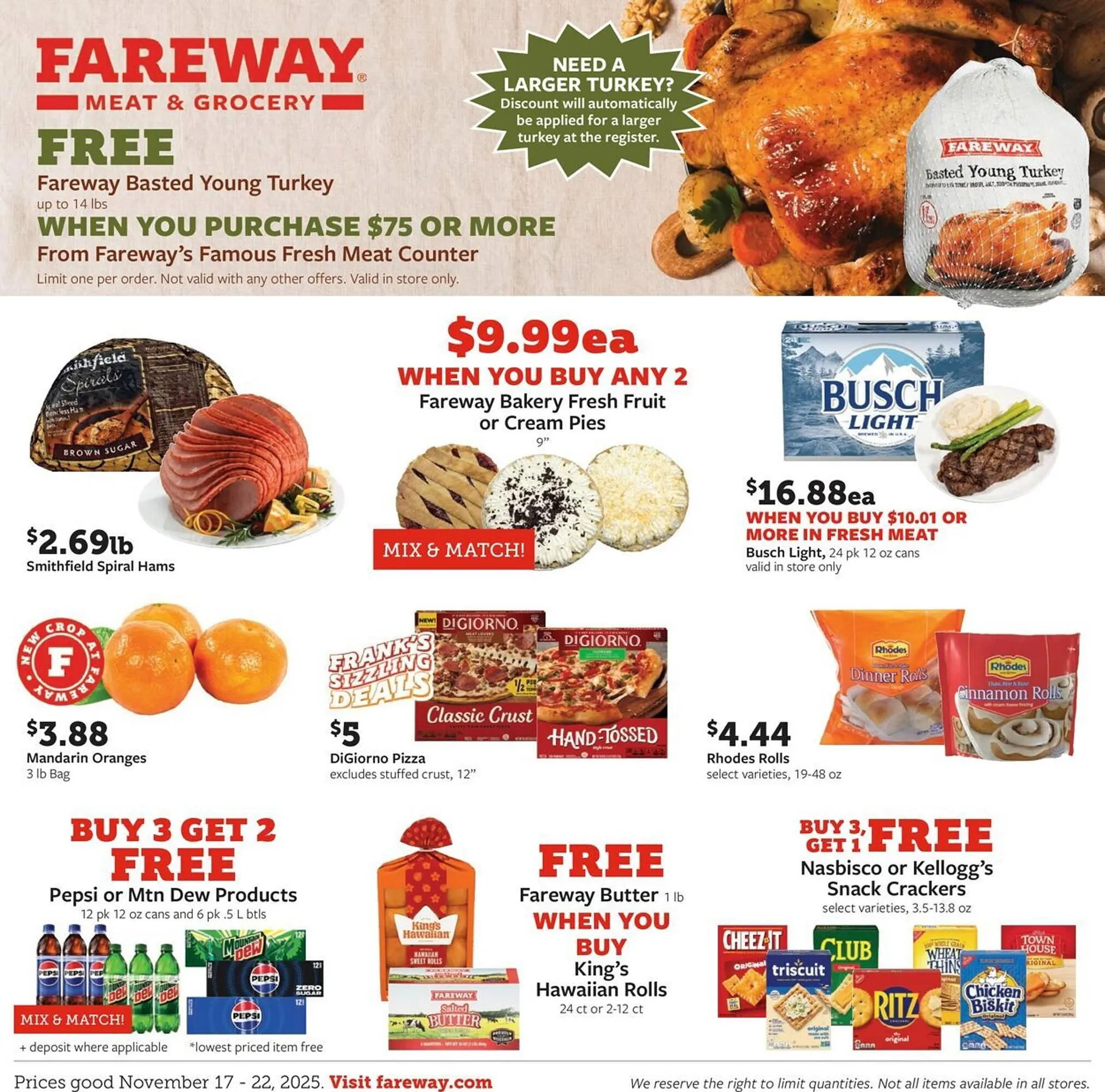 Weekly ad Fareway weekly ad from November 16 to November 22 2025 - Page 1