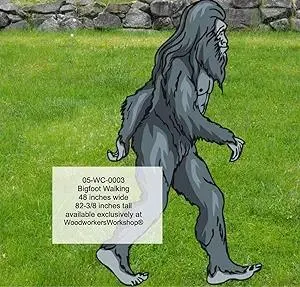 WoodworkersWorkshop Woodworking Plan to Make Your Own Sasquatch (Sasquit) Bigfoot Walking 7ft Tall Yard Art (Not a RTA Kit)