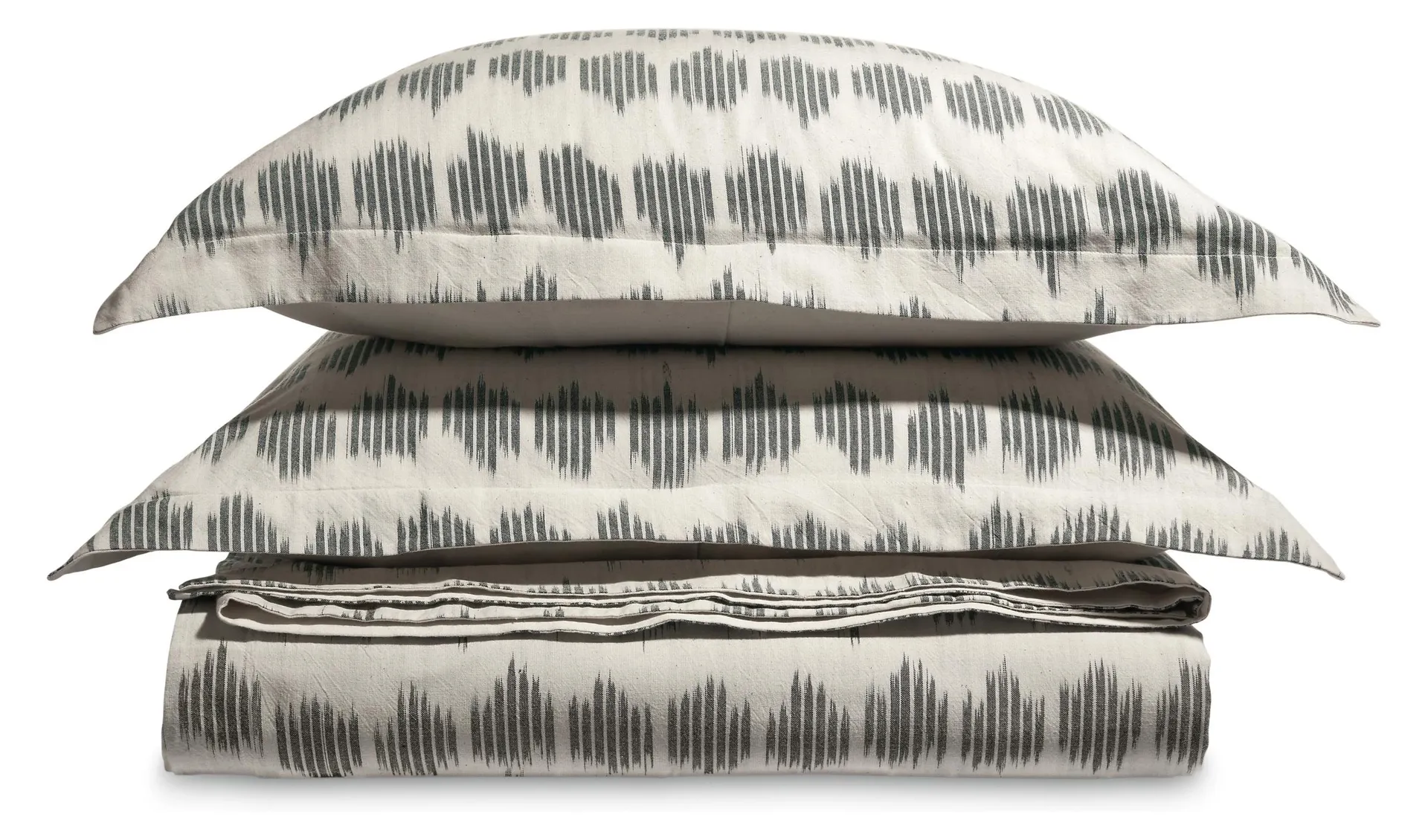 Nija Full/Queen Duvet Set in Black/Natural