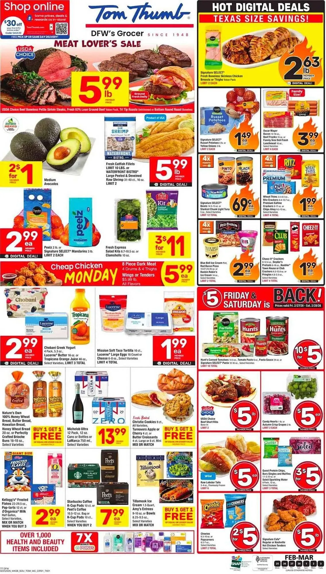 Weekly ad Tom Thumb weekly ad from February 25 to March 3 2026 - Page 1