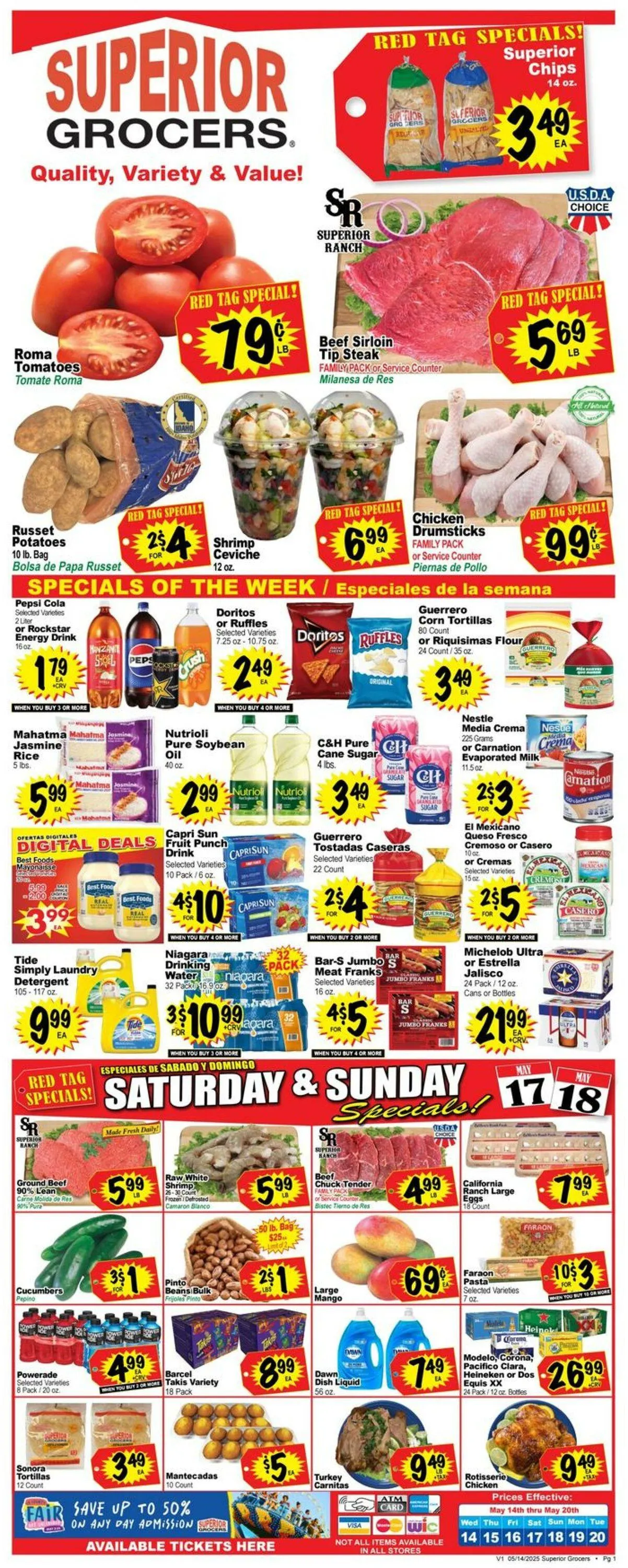Weekly ad Superior Grocers from May 14 to May 20 2025 - Page 1