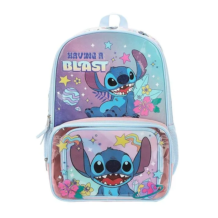 Bioworld Stitch Kids 3-Piece Backpack Set,