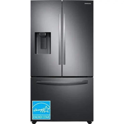 27.0 CuFt French Door Large Capacity Refrigerator With Dual Ice Maker In Black Stainless