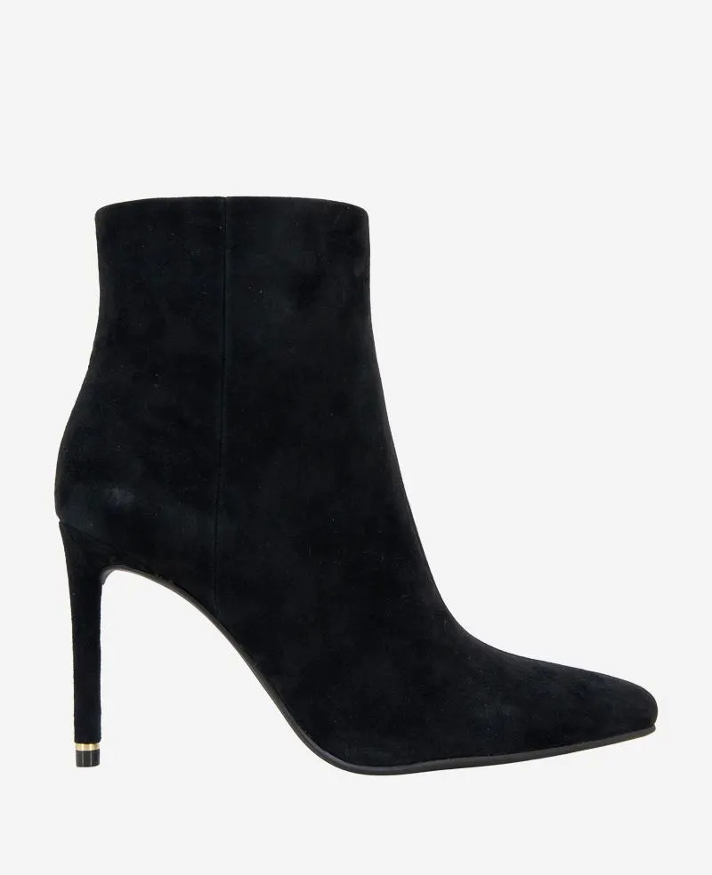 Quincy Suede Heel Ankle Bootie