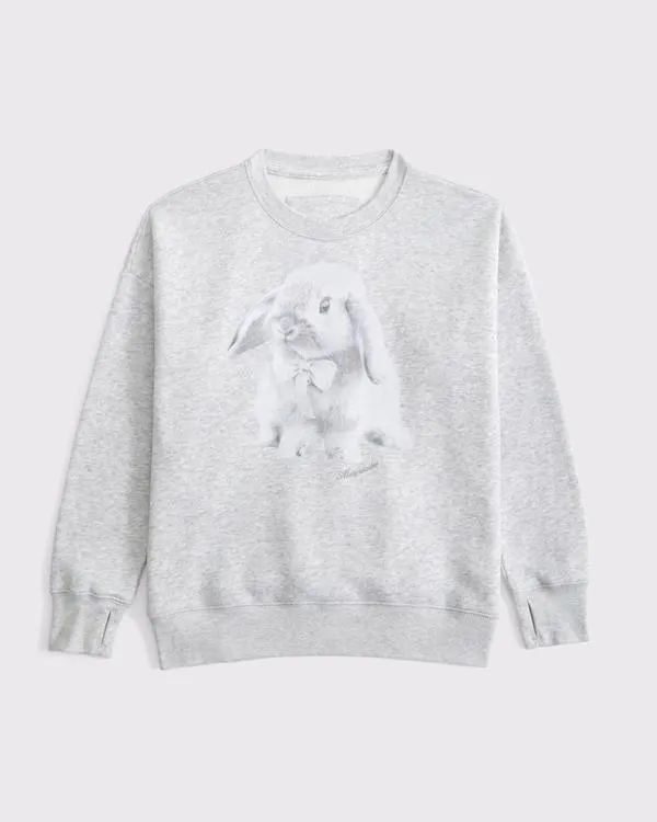 bunny graphic crew sweatshirt