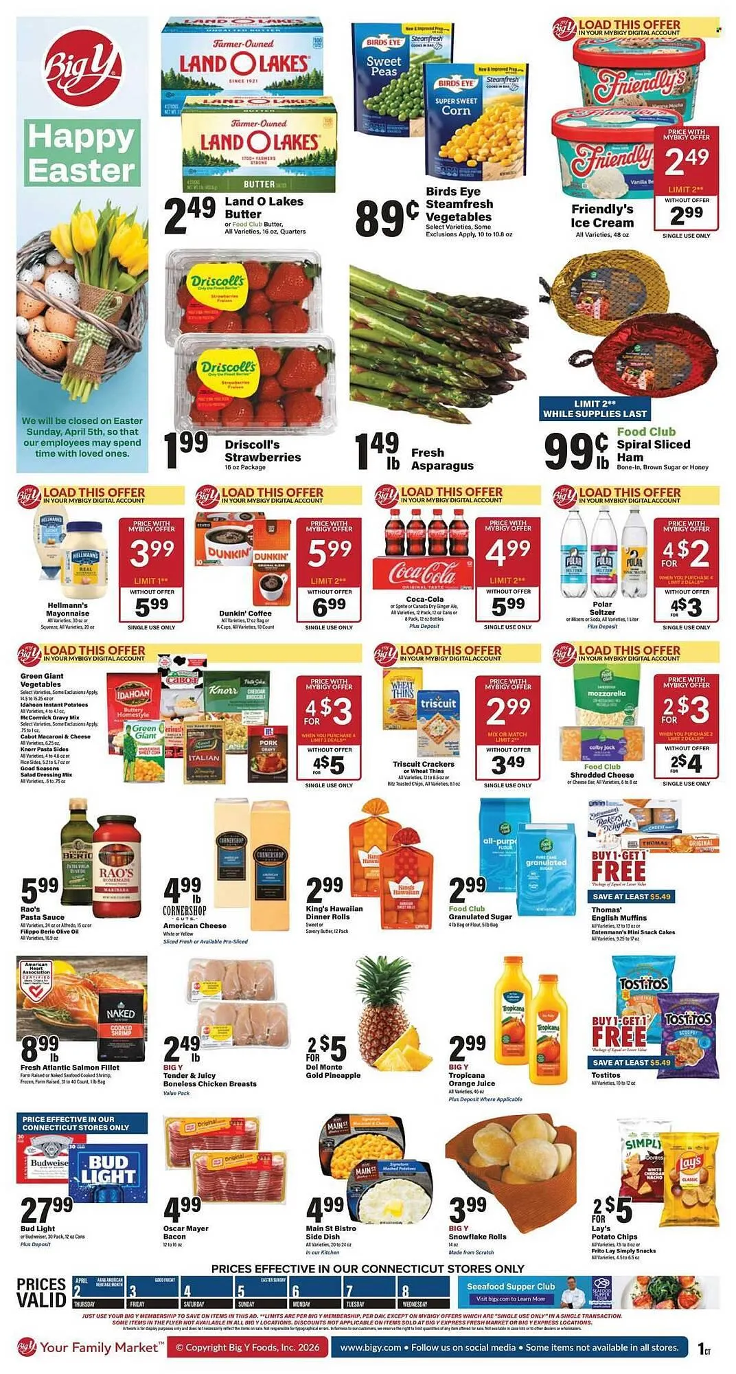 Weekly ad Big Y flyer from April 2 to April 8 2026 - Page 1